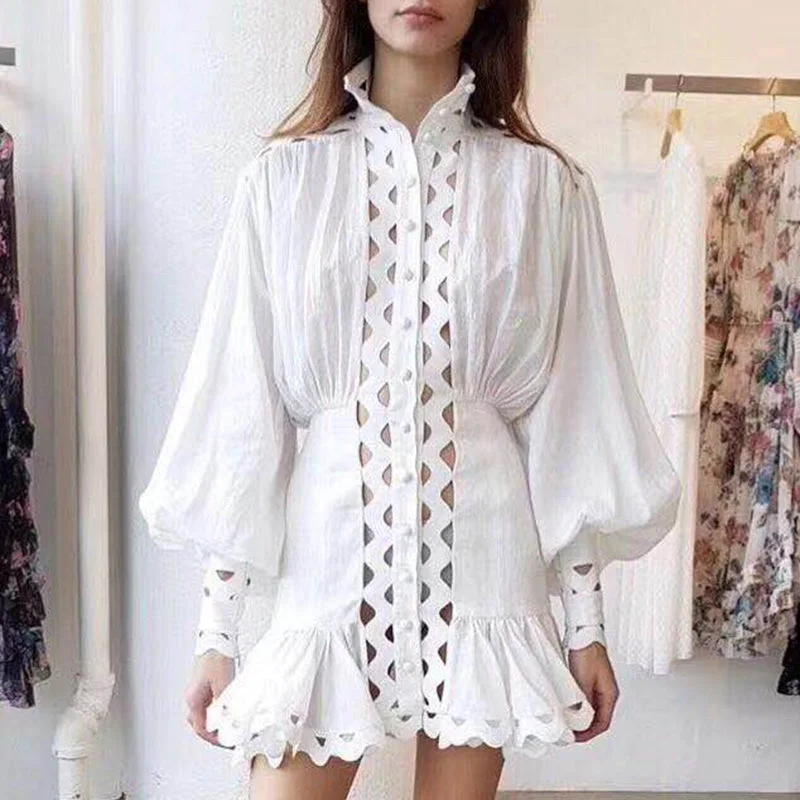 Take Advantage Women's Spring Bodycon Long-Sleeved High-Waist Dress