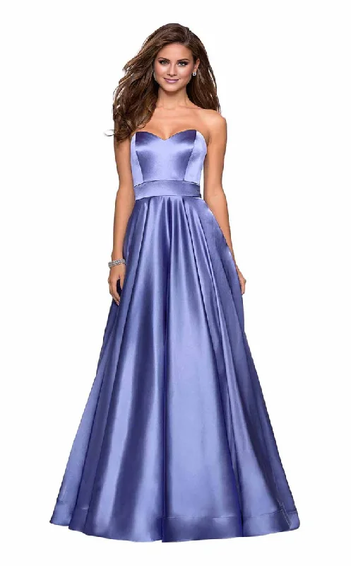 Deep Discounts A-line chicken heart collar strapless zipper back and floor length evening gown Deep Discounts A-line chicken heart collar strapless zipper back and floor length evening gown