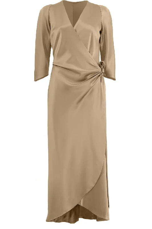 Online Specials Sleeve Sign Wrap Dress