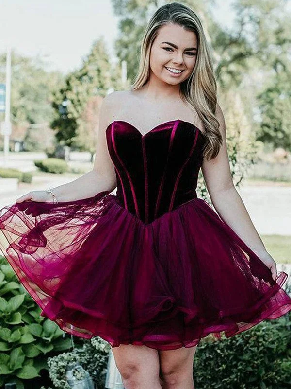 Don't Wait A-Line/Princess Ruffles Sweetheart Organza Sleeveless Short/Mini Dresses Don't Wait A-Line/Princess Ruffles Sweetheart Organza Sleeveless Short/Mini Dresses