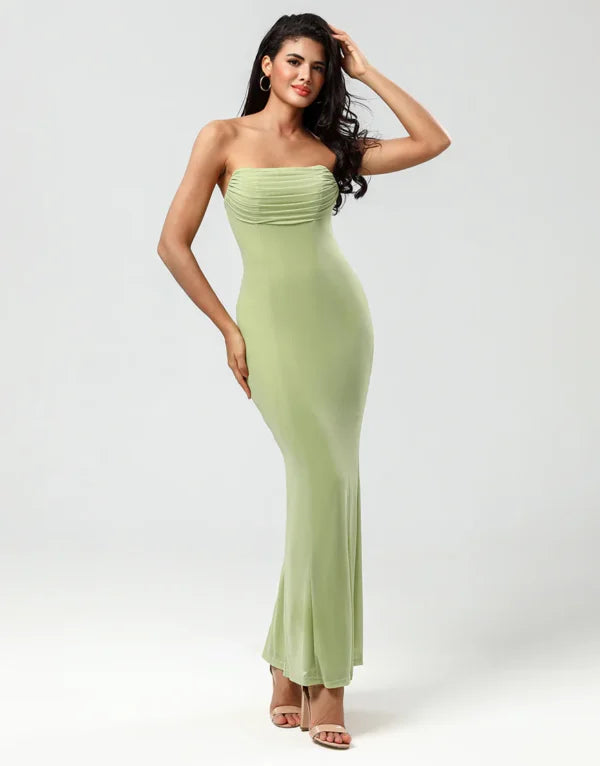 New Arrival Bridesmaid Dress Strapless Mermaid Lemon Green Long
