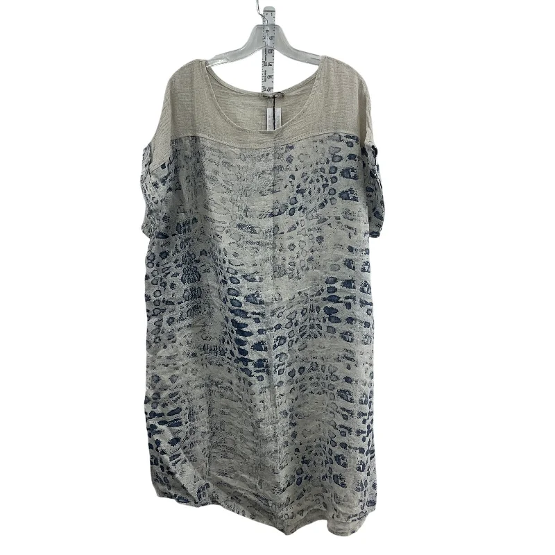Deal Frenzy NWT Lungo L'arno Linen Shift Women's Leopard Print Midi Dress Cream/Gray 1X Deal Frenzy NWT Lungo L'arno Linen Shift Women's Leopard Print Midi Dress Cream/Gray 1X