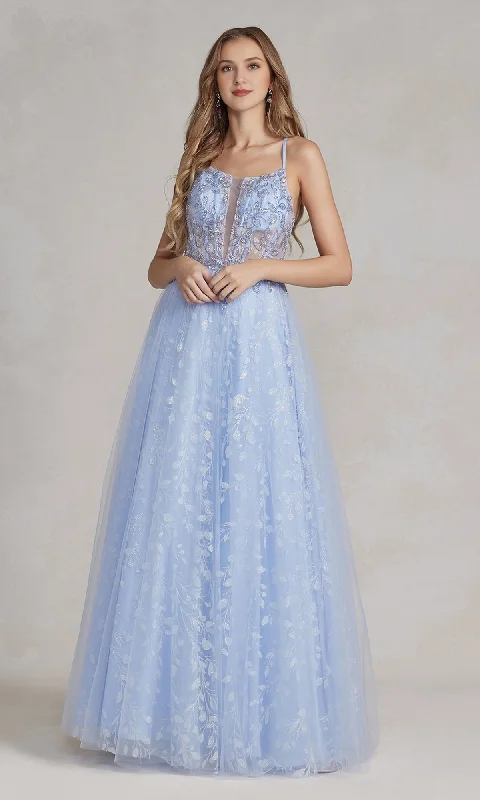 Super Savings A-line V-neck transparent lace tight corset and floor length Prom dress
