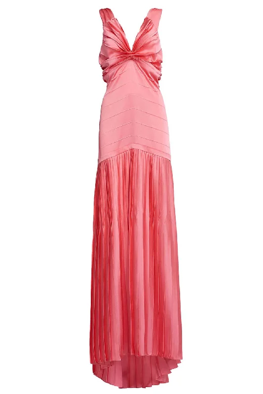 Closeout Plisset Sleeveless Gown