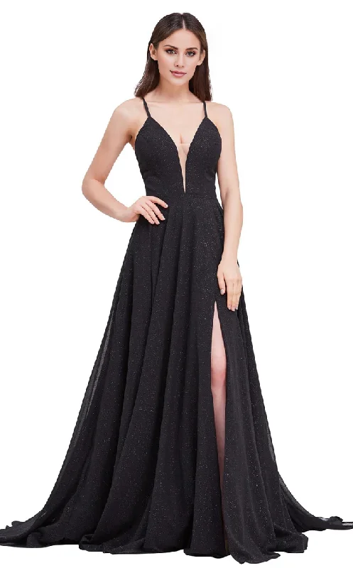 Factory Direct Sale A-line deep V-neck tight corset and floor length evening gown