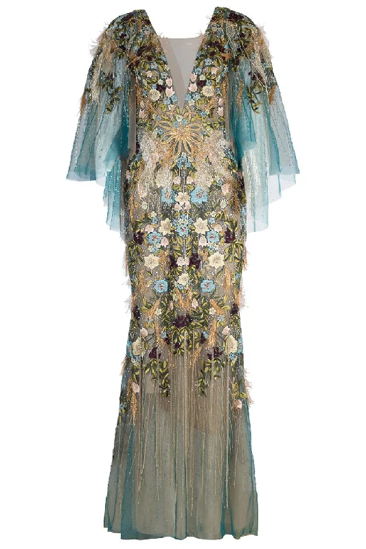 Don't Miss Mesh VNeck Gown