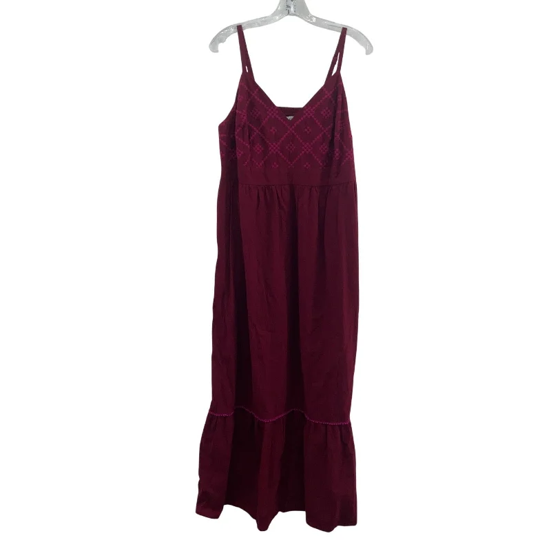 Crazy Deals Ava & Viv Women's Burgundy Red Ruffle Cotton Sundress 0X NWT - Long Plus Size