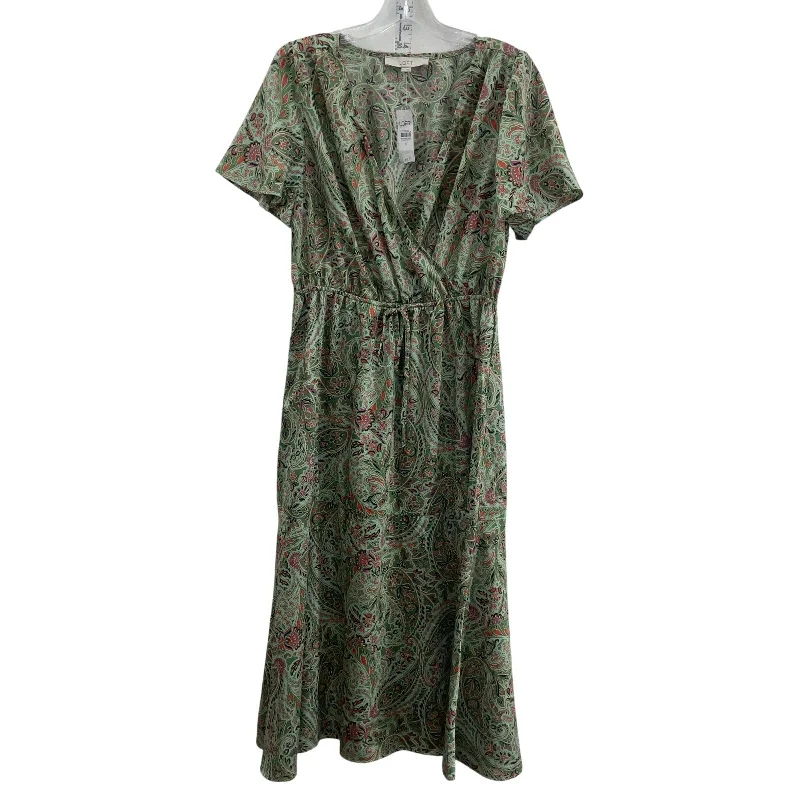 Daily Deals Ann Taylor LOFT Green Pink Paisley Women Faux Wrap Dress M NWT Long Fit & Flare Daily Deals Ann Taylor LOFT Green Pink Paisley Women Faux Wrap Dress M NWT Long Fit & Flare