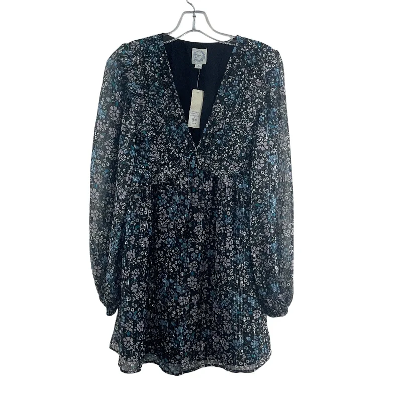 Mega Deal Blue Rain Black & Blue Women's Floral Print Fit & Flare Dress S - New With Tags Mega Deal Blue Rain Black & Blue Women's Floral Print Fit & Flare Dress S - New With Tags