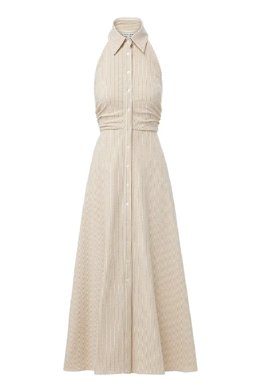 Midnight Madness Mackey Dress - Khaki White