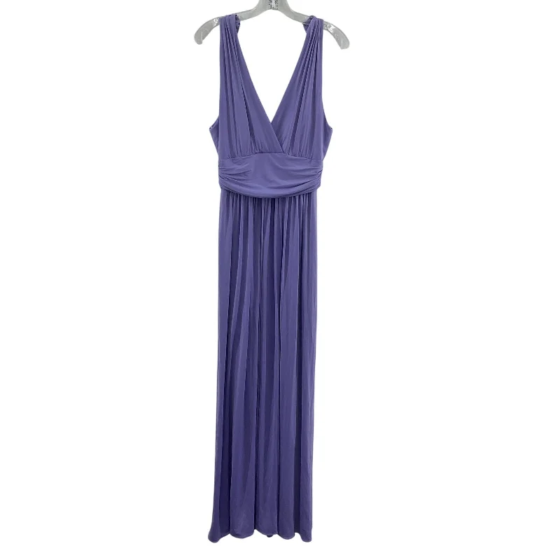 Clearance Event Preowned Social Bridesmaids Long Women's Ruched Formal Purple Dress Size 6