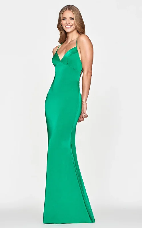 Markdowns V-neck sleeveless corset satin floor-length evening dress