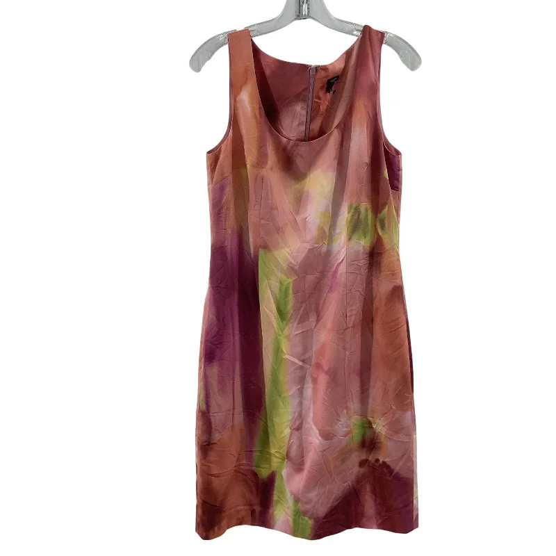 Weekend Special Ann Taylor Pink/Green Watercolor Sheath Tank Dress Size 6 Preowned Women's Weekend Special Ann Taylor Pink/Green Watercolor Sheath Tank Dress Size 6 Preowned Women's