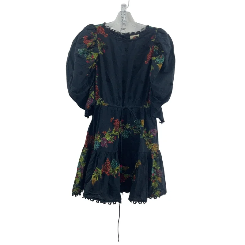 Sale Event Farm Rio XS Fit & Flare Floral Women's Puff Dress Black/Orange Cotton Preowned Sale Event Farm Rio XS Fit & Flare Floral Women's Puff Dress Black/Orange Cotton Preowned