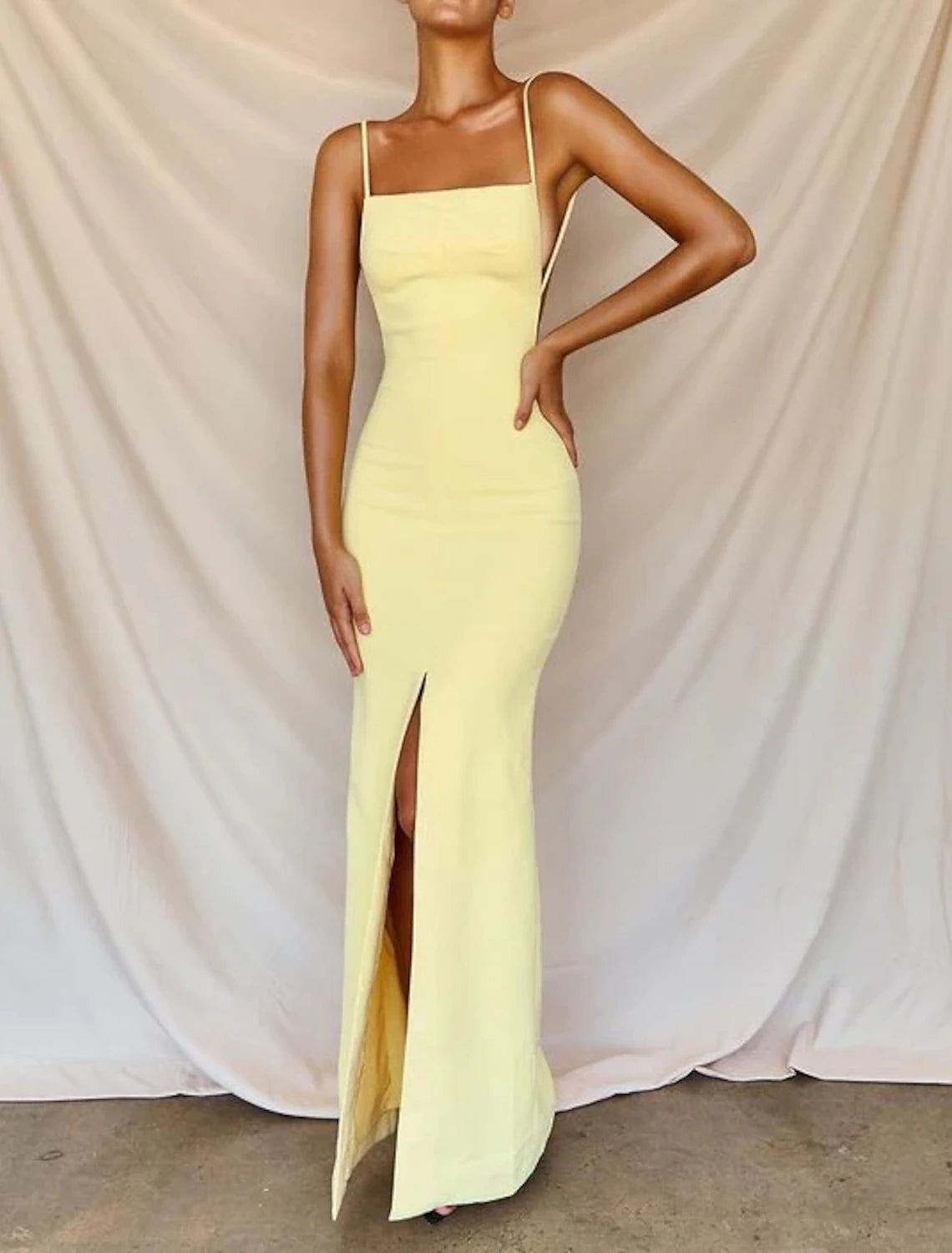 Markdowns Mermaid / Trumpet Prom Dresses Open Back Dress Formal Wedding Guest Floor Length Sleeveless Strapless Satin Backless with Slit Markdowns Mermaid / Trumpet Prom Dresses Open Back Dress Formal Wedding Guest Floor Length Sleeveless Strapless Satin Backless with Slit