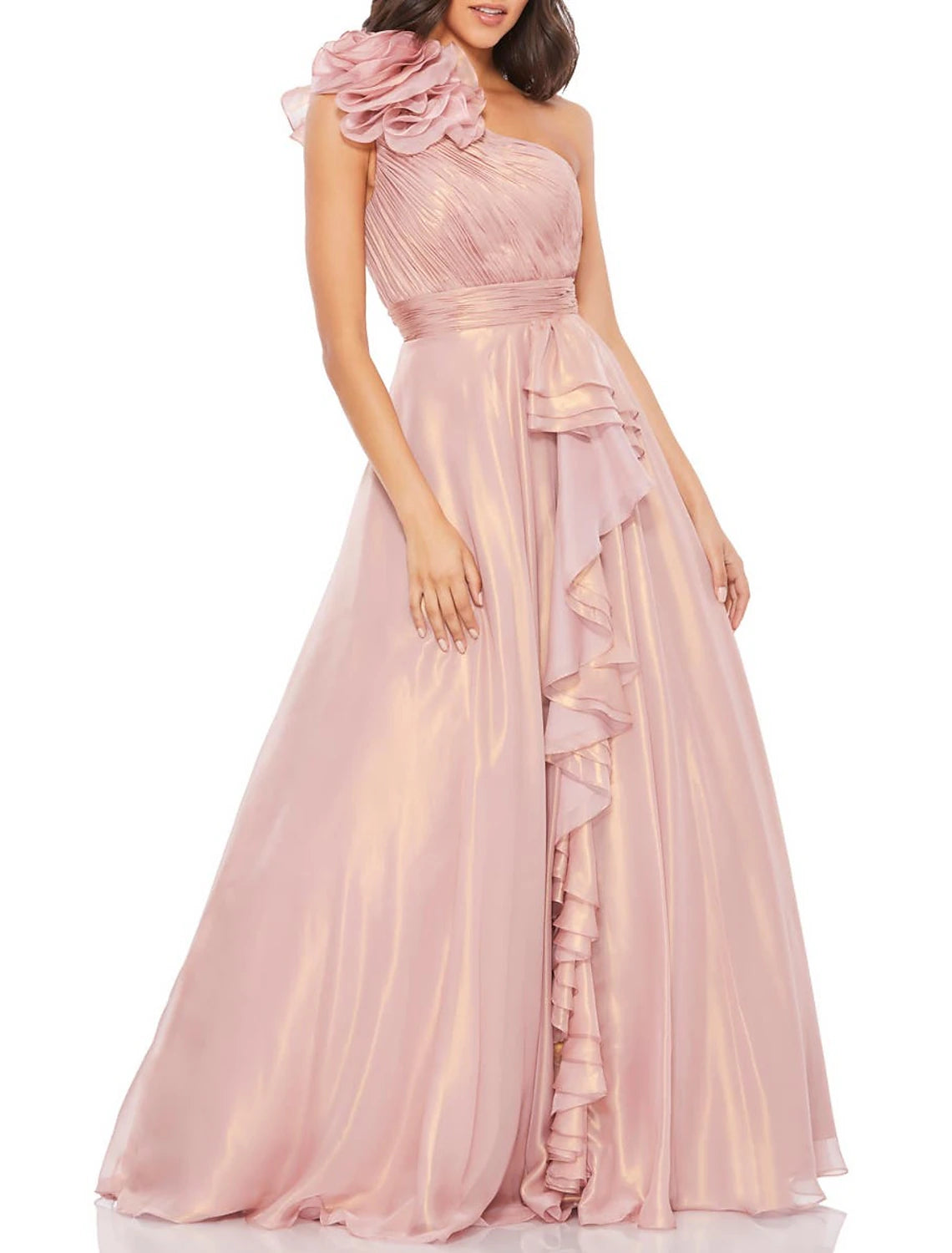 Price Reduction A-Line Prom Dresses Floral Dress Wedding Black Tie Floor Length Sleeveless Off Shoulder Chiffon Satin with Ruched Ruffles Price Reduction A-Line Prom Dresses Floral Dress Wedding Black Tie Floor Length Sleeveless Off Shoulder Chiffon Satin with Ruched Ruffles