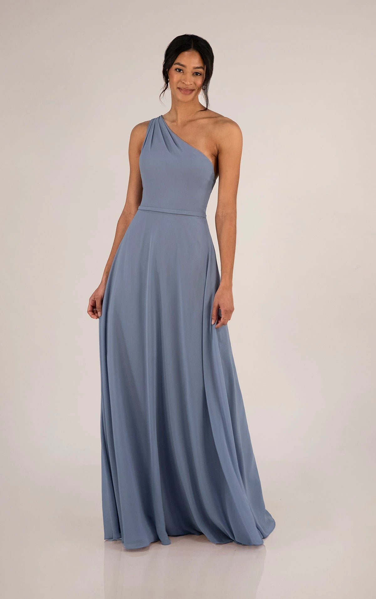 Low Prices Elegant Chiffon One-Shoulder Floor-Length Bridesmaid Dress