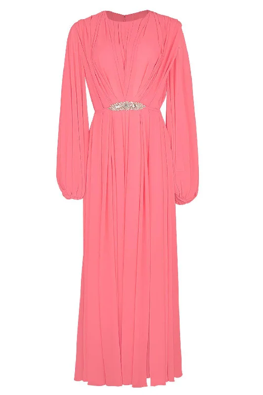 Bargain Bin Bubble Sleeve Gown - Stawberry
