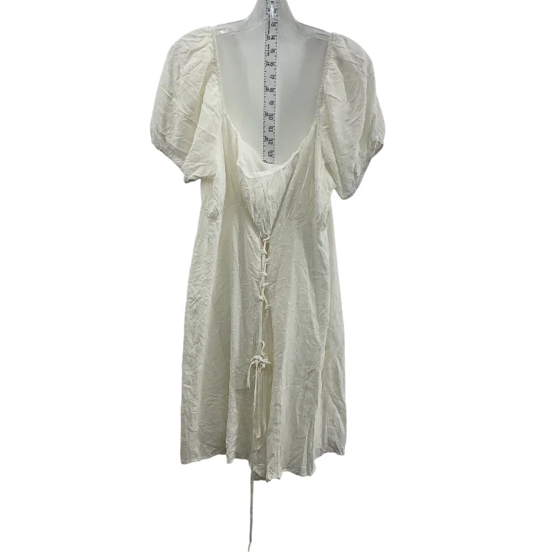 Buy Now Princess Polly Women's Flowy White Midi Dress, Size 16, NWT, Cotton, A-Line