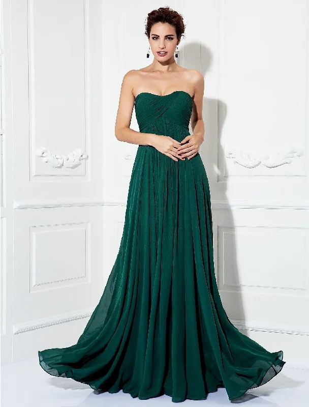 Loyalty Reward A-Line Minimalist Dress Wedding Guest Formal Evening Sweep / Brush Train Sleeveless Strapless Chiffon with Pleats Ruched Loyalty Reward A-Line Minimalist Dress Wedding Guest Formal Evening Sweep / Brush Train Sleeveless Strapless Chiffon with Pleats Ruched