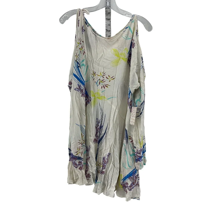 While Supplies Last Free People Clear Skies Floral Printed White Tank Shirt Dress S NWT Women's