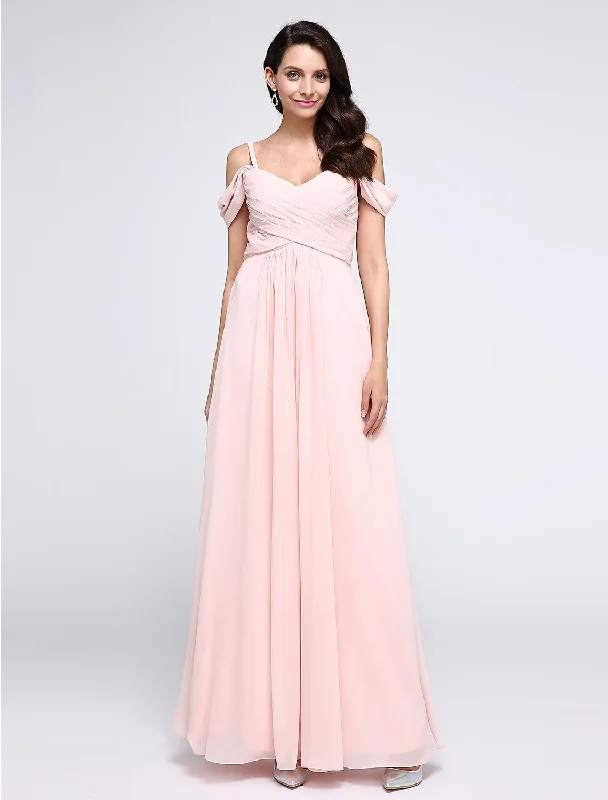 Quick Sale A-Line Elegant Dress Holiday Cocktail Party Ankle Length Short Sleeve Straps Chiffon with Criss Cross