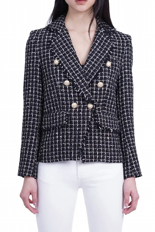 Huge Discounts Angie Tweed Blazer In Black