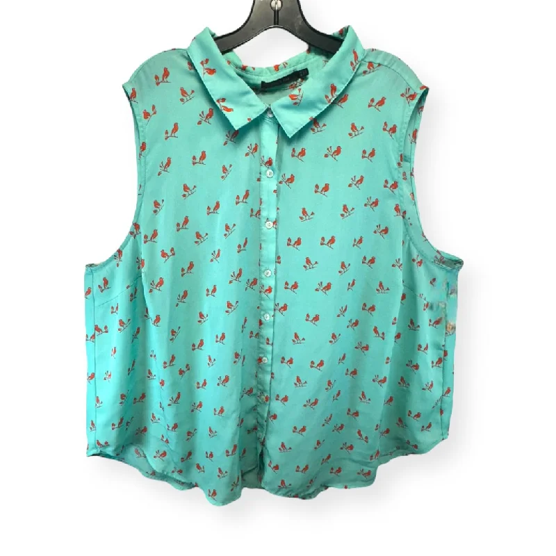Price Rollback Aqua Top Sleeveless Doe & Rae, Size 4x