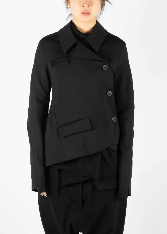 Must-Have Deals Asymmetrical Jacket In Black
