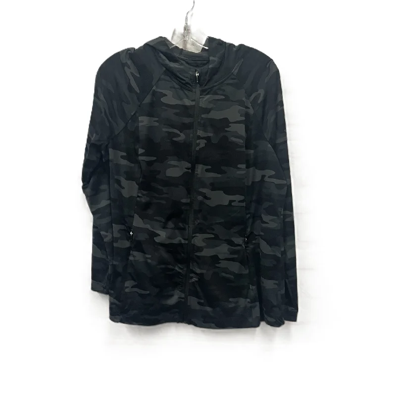 Online Specials Athletic Jacket By J. Jill In Camouflage Print, Size: L