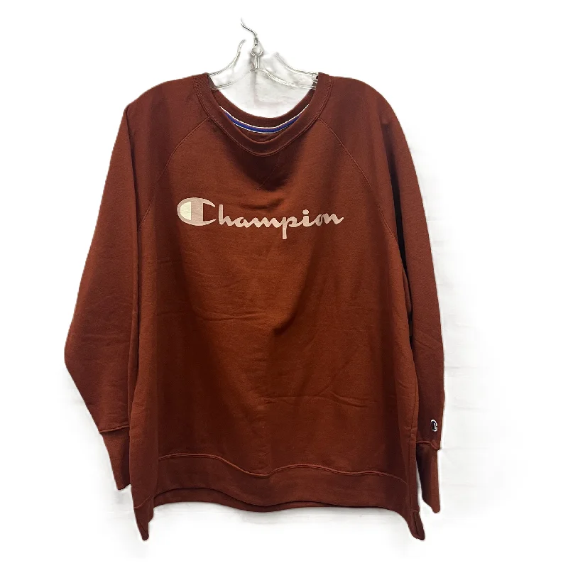 Factory Direct Sale Athletic Sweatshirt Crewneck By Champion In Orange, Size: 3x