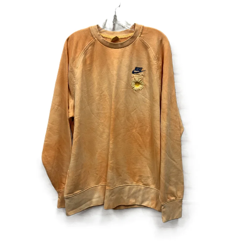Midnight Madness Athletic Sweatshirt Crewneck By Nike Apparel In Orange, Size: Xl