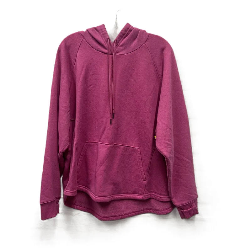Buy Now Athletic Sweatshirt Hoodie By Tek Gear In Pink, Size: 2x