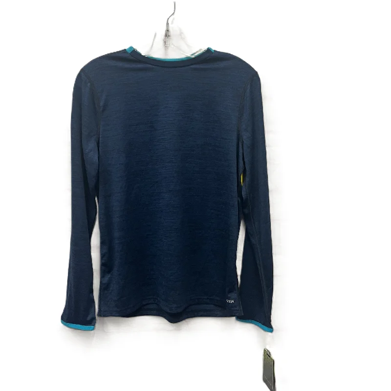 Final Clearance Athletic Top Long Sleeve Crewneck By Tek Gear In Blue, Size: Xl