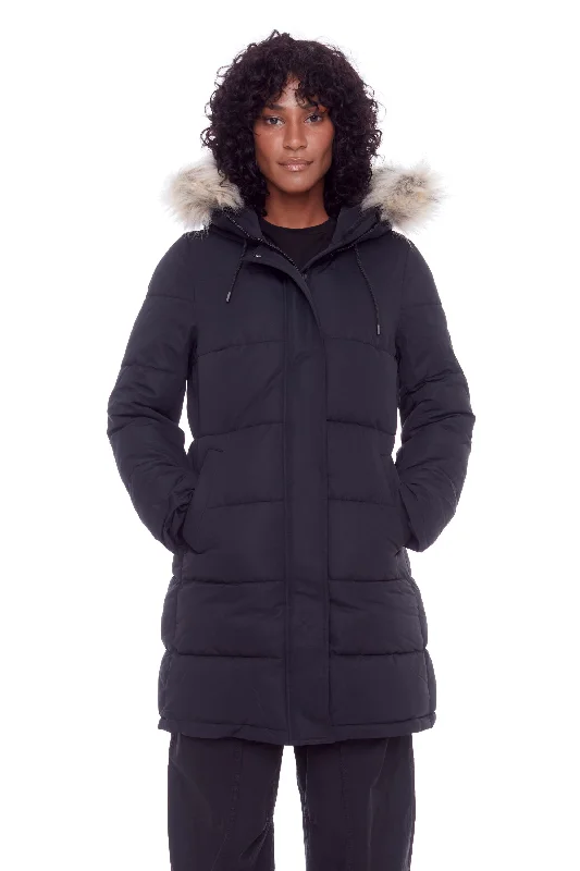 New Markdowns AULAVIK | WOMEN'S VEGAN DOWN (RECYCLED) MID-LENGTH HOODED PARKA COAT New Markdowns AULAVIK | WOMEN'S VEGAN DOWN (RECYCLED) MID-LENGTH HOODED PARKA COAT