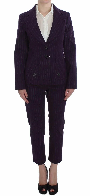 Exclusive Offers BENCIVENGA  Striped Stretch Coat Blazer Pants Women's Suit