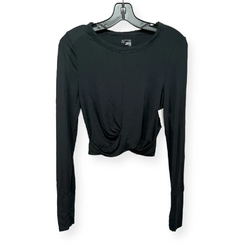 Unbeatable Prices Black Top Long Sleeve Basic Aerie, Size M
