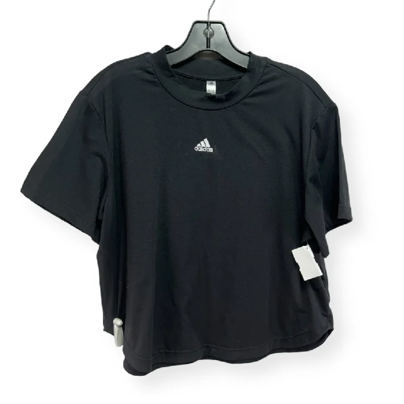 Best Deals Black Top Short Sleeve Adidas, Size Xl