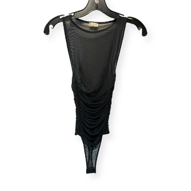 Exclusive Deal Ruched Mesh Sleeveless Bodysuit Free People, Size Xs