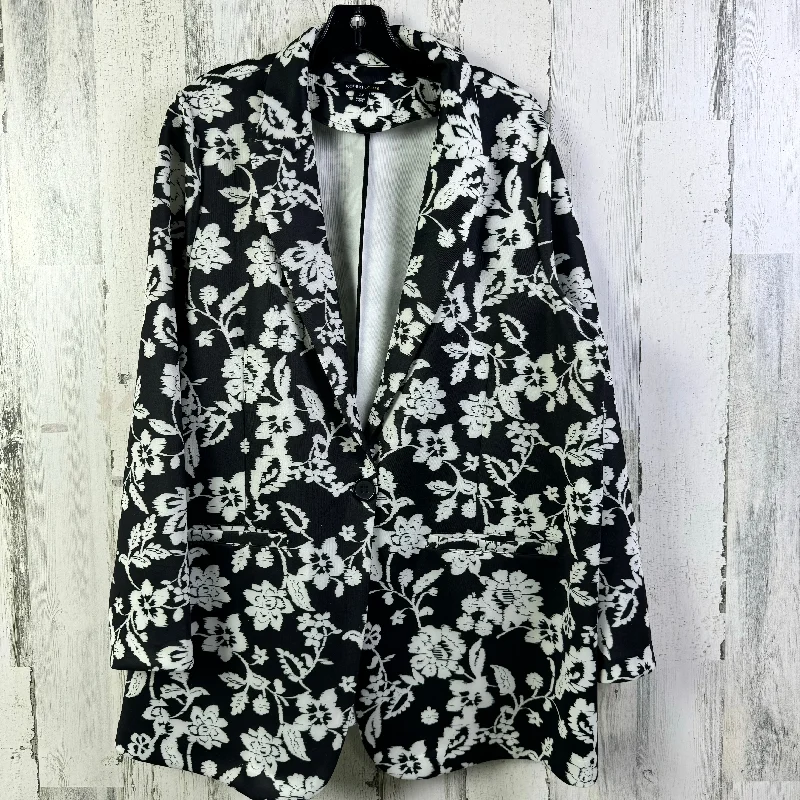 Special Discount Blazer By Robert Louis In Black & White, Size: 2x