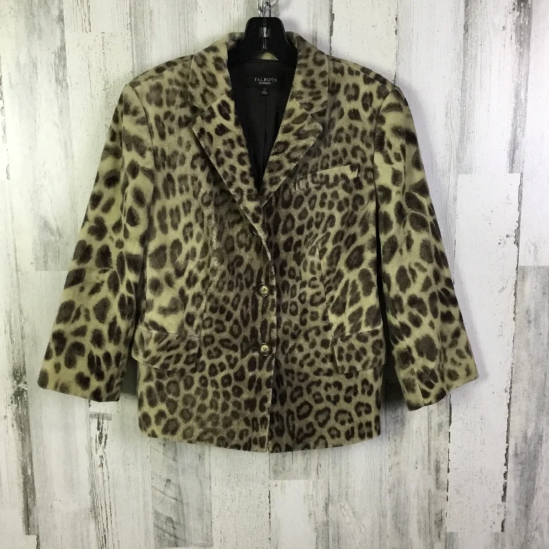 Value Deals Blazer By Talbots In Animal Print, Size: L