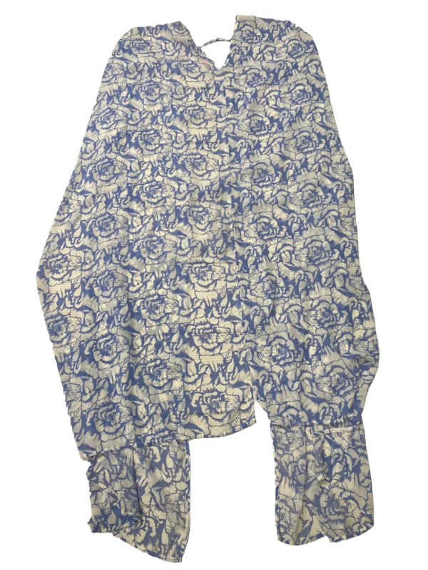 Price Reduction Blue Kimono Pink Lily, Size M