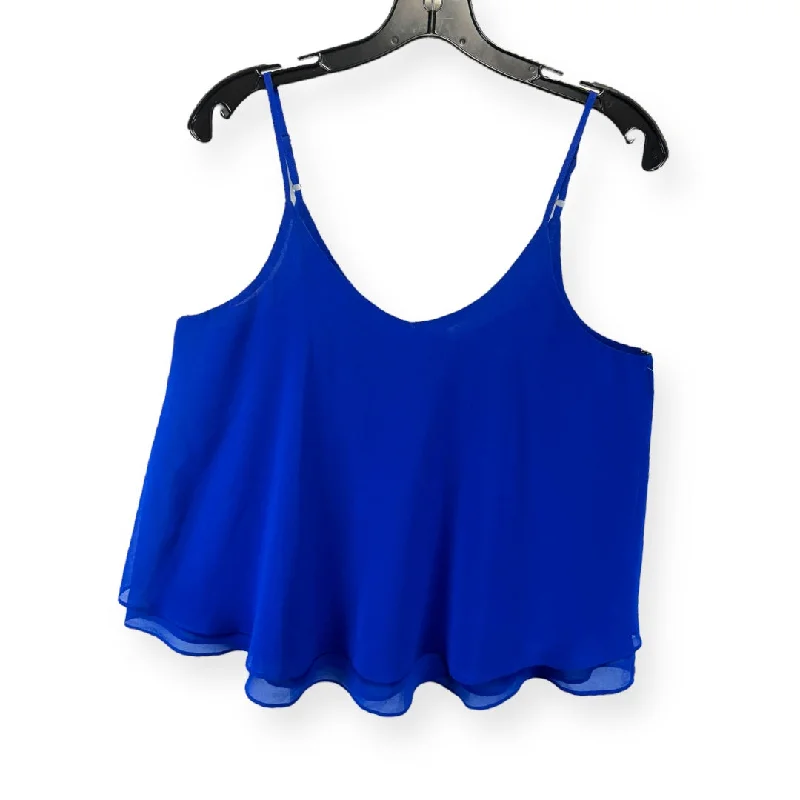 Overstock Blue Top Sleeveless Blu Pepper, Size L