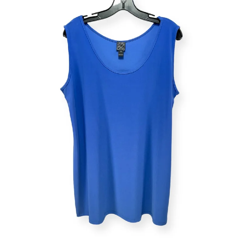Extra Savings Blue Top Sleeveless Clara Sun Woo, Size 1x