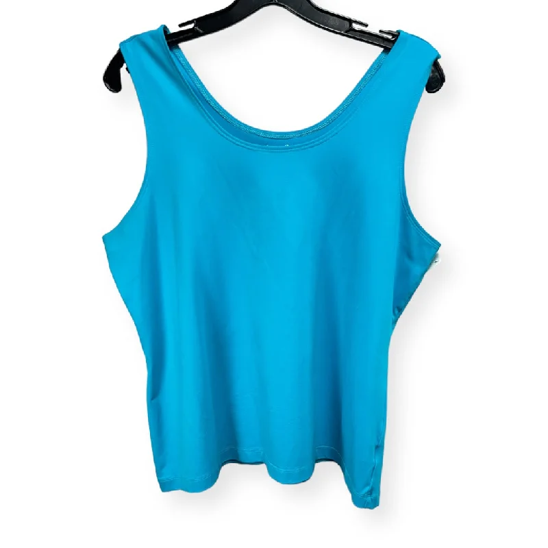 Limited Availability Blue Top Sleeveless Peck And Peck, Size Xl