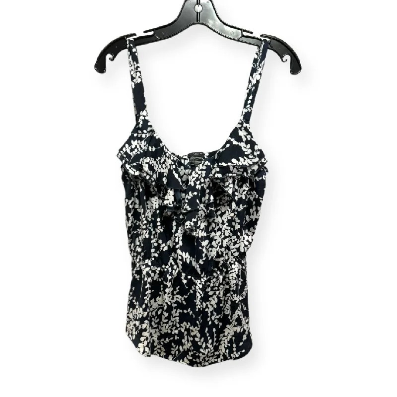 Massive Deals Blue & White Top Sleeveless Ann Taylor, Size M