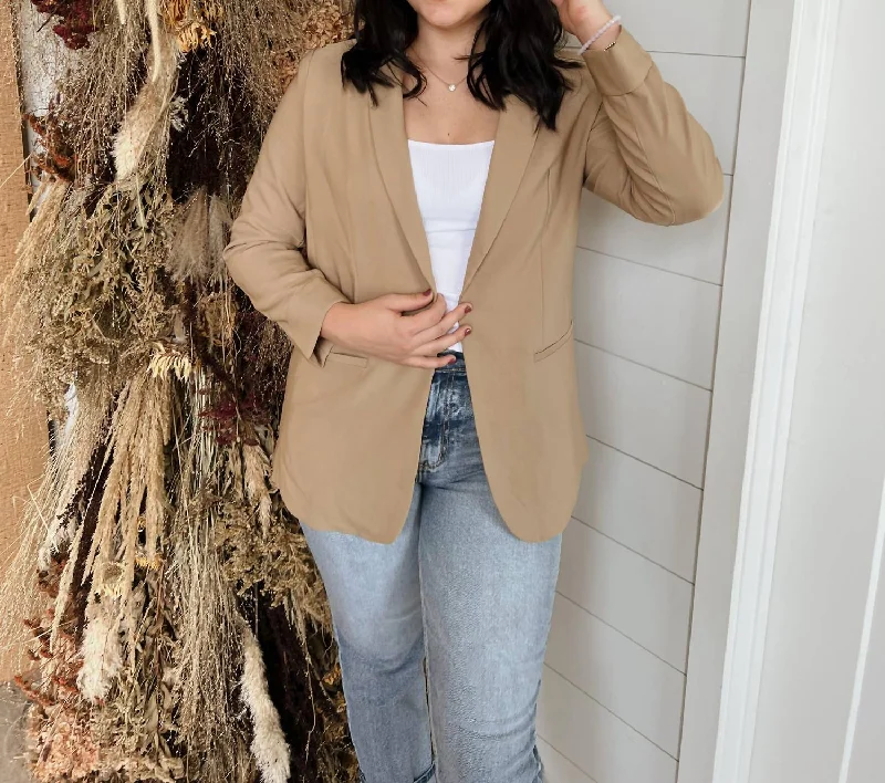 Daily Deals Boss Babe Blazer In Khaki