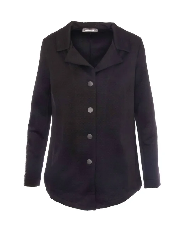 Buy More, Save More Button Down Jacket In Black