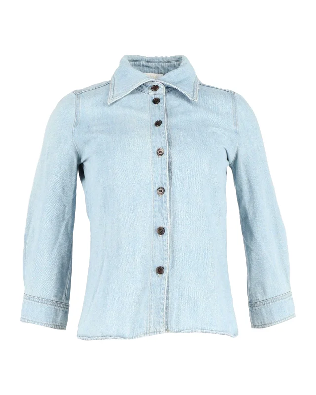 Today’s Special Chloe 3/4 Sleeve Shirt in Light Blue Denim