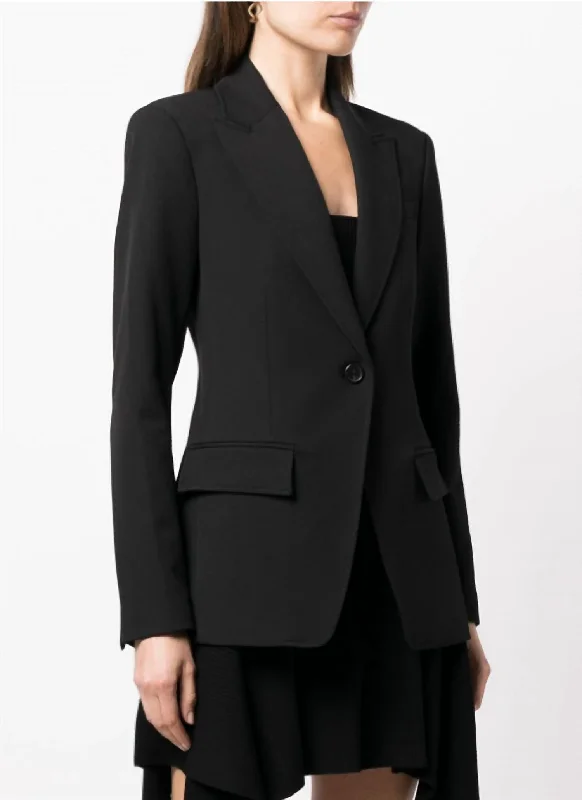 Price Reduction Edie Single-Breasted Jacket Blazer In Black